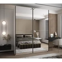 Skriňa s posuvnými dverami Lux 2 200 Biela Čierna