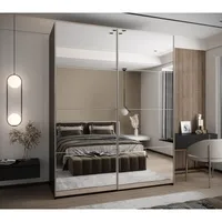 Skriňa s posuvnými dverami Lux 2 200 Biela Čierna