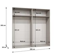 Skriňa Andrew 3 200 Biela Sivá