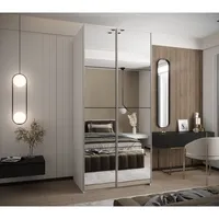 Skriňa s posuvnými dverami Lux 2 110 Biela Čierna