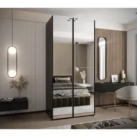 Skriňa s posuvnými dverami Lux 2 110 Biela Čierna