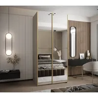 Skriňa s posuvnými dverami Lux 2 110 Sivá Žltá