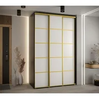 Posuvná skriňa Davos 4 150 60 cm hĺbky Biela Čierna