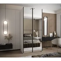 Skriňa s posuvnými dverami Lux 2 120 Biela Čierna
