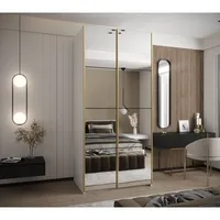Skriňa s posuvnými dverami Lux 2 120 Biela Čierna