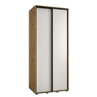 Posuvná skriňa Davos 1 120 cm 60 cm hĺbky Svetlohnedé drevo Biela