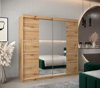 Skriňa s posuvnými dverami Verona 4 200 Svetlohnedé drevo