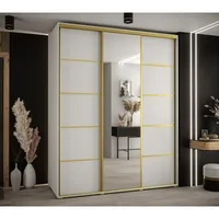 Skriňa s posuvnými dverami so zrkadlom Cannes 5 190 cm 60 cm hĺbky Biela