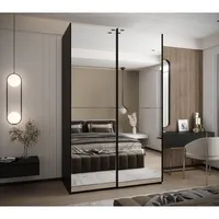 Skriňa s posuvnými dverami Lux 2 160 Svetlohnedé drevo Čierna