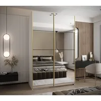 Skriňa s posuvnými dverami Lux 2 160 Biela Čierna