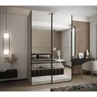 Skriňa s posuvnými dverami Lux 2 160 Sivá Čierna