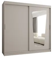 Skriňa s posuvnými dverami so zrkadlom Moka 200 cm Sivá