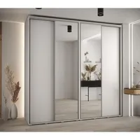 Skriňa s posuvnými dverami so zrkadlom vysoká Davos 3 240 hĺbka 60 cm Biela