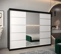 Skriňa s posuvnými dverami Verona 2 250 Biela Čierna