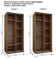 Skriňa s posuvnými dverami Lux 1 120 Biela