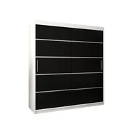 Posuvná skriňa Verona 1 180 cm Biela Čierna
