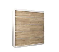Posuvná skriňa Verona 1 180 cm Svetlohnedé drevo Biela