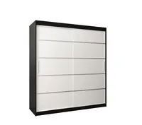 Posuvná skriňa Verona 1 180 cm Biela Čierna