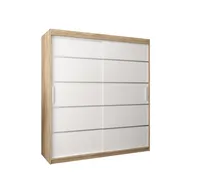 Posuvná skriňa Verona 1 180 cm Svetlohnedé drevo Biela