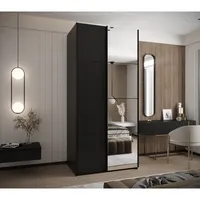 Skriňa s posuvnými dverami so zrkadlom Lux 3 120 Čierna