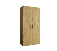 Skriňa Bari 1 100 cm Svetlohnedé drevo Sivá