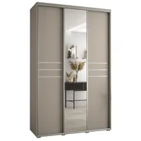Skriňa s posuvnými dverami so zrkadlom Dakota 11 150 cm 45 cm hĺbky Sivá