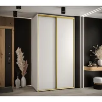 Skriňa s posuvnými dverami Davos 1 130 cm 60 cm hĺbky Biela