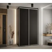 Skriňa s posuvnými dverami Davos 1 130 cm 60 cm hĺbky Čierna
