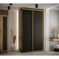 Skriňa s posuvnými dverami Davos 1 130 cm 60 cm hĺbky Čierna