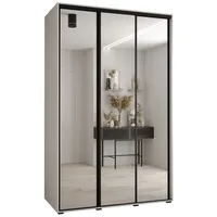 Posuvná skriňa Davos 2 150 cm 60 cm hĺbky Biela Čierna