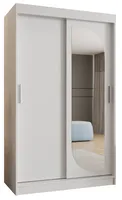 Skriňa s posuvnými dverami so zrkadlom Lucy 120 cm Biela