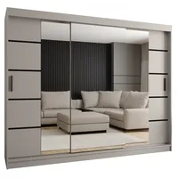 Skriňa Rubino V4 250 cm Sivá