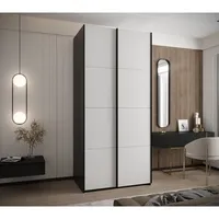 Skriňa s posuvnými dverami Lux 1 100 Biela Čierna