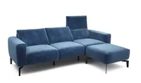 Trojmiestna rozkladacia pohovka s taburetom Cosy Zelený Modrá