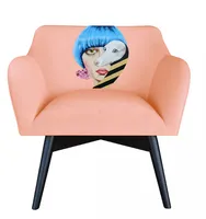 Kreslo POP-ART Dog Lady Ružová