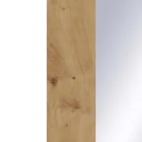 Skriňa s posuvnými dverami so zrkadlom Davos 11 130 cm 60 cm Svetlohnedé drevo Biela Sivá
