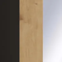 Skriňa s posuvnými dverami so zrkadlom Davos 11 130 cm 60 cm Svetlohnedé drevo Čierna