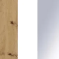 Skriňa s posuvnými dverami so zrkadlom Davos 11 130 cm 60 cm Svetlohnedé drevo Biela