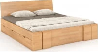 Łóżko drewniane bukowe z szufladami do sypialni Vestre maxi & dr 120
