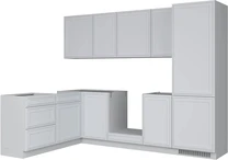 Komplet kuchenny narożny Verdi 270x180 cm lewostronny
