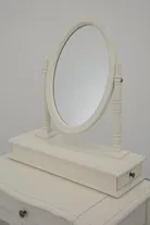 Drewniana toaletka do sypialni z lustrem Dijon
