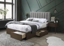 Praktická dvoumístná postel 160 se zásuvkami do ložnice Gorashi