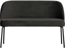 Sofa/ ławka czarna velvet Vogue