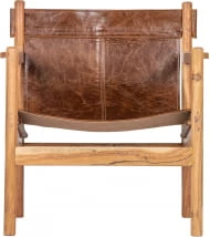 Fotel skórzany brązowy Chill