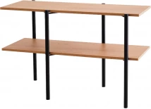 Konzolový stolek Rave Solid Wood hnědý se dvěma policemi 110x45