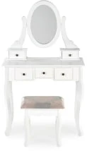 Stylový konzolový stolek se zásuvkou a zrcadlem do ložnice Sara