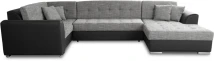 Rohová sedací souprava pravá ve tvaru písmene U pro každodenní spaní Niki 