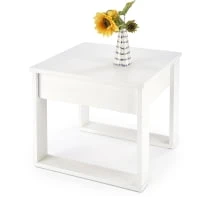 Konferenční stolek Nea čtverec do obývacího pokoje bílý