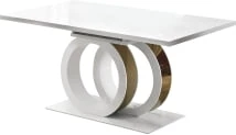 Rozkładany stół Galardo biały-złoty