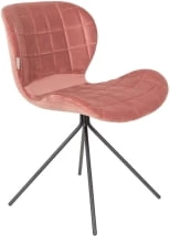 Krzesło velvet różowe OMG